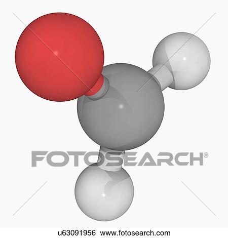 Formaldehyde molecule View Large Illustration Stock Illustration - Formaldehyde molecule. Fotosearch