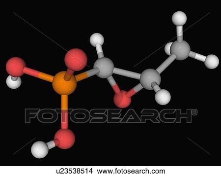 Stock Illustration - Fosfomycin drug molecule. Fotosearch