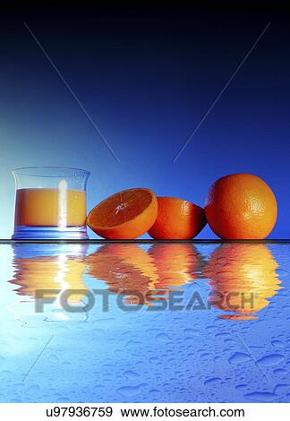 Stock Illustration - Fresh orange juice. Fotosearch