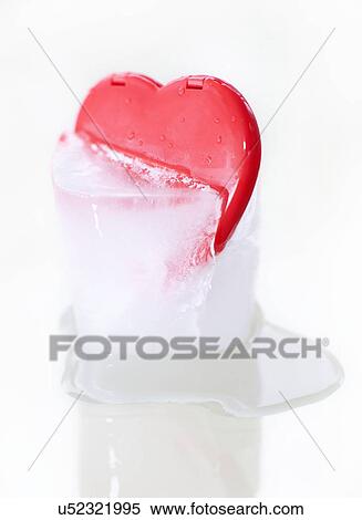 Stock Illustration - Frozen heart, conceptual image. Fotosearch