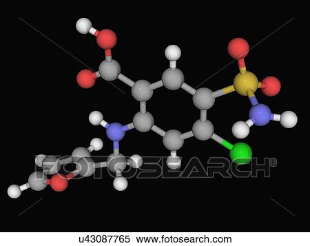 Furosemide drug molecule View Large Illustration Stock Illustration - Furosemide drug molecule. Fotosearch
