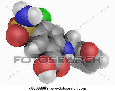 Furosemide drug molecule View Large Illustration Stock Illustration - Furosemide drug molecule. Fotosearch