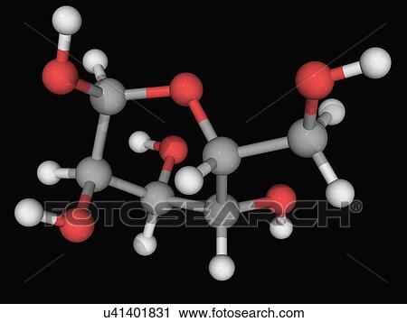 Clip Art - Galactose molecule. Fotosearch