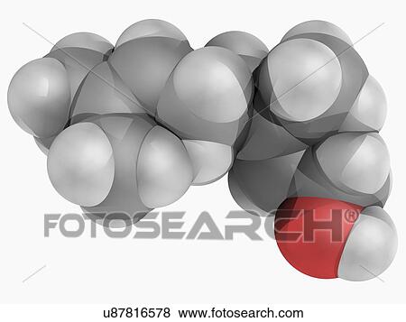 Stock Illustration - Geraniol molecule. Fotosearch