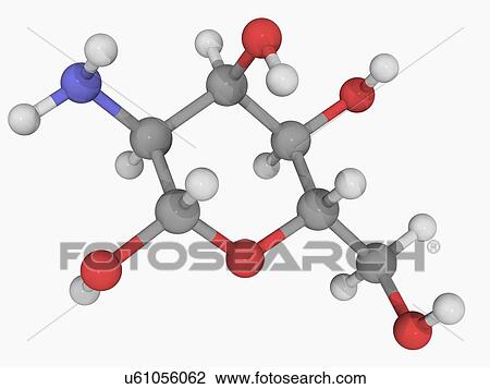 Glucosamine molecule View Large Illustration Drawing - Glucosamine molecule. Fotosearch