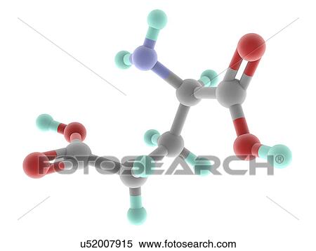 Glutamic acid molecule View Large Illustration Stock Illustration - Glutamic acid molecule. Fotosearch