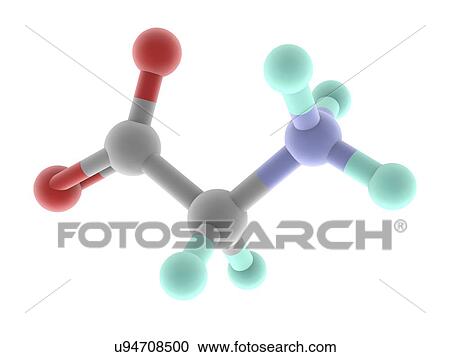 Glycine molecule View Large Illustration Clipart - Glycine molecule. Fotosearch
