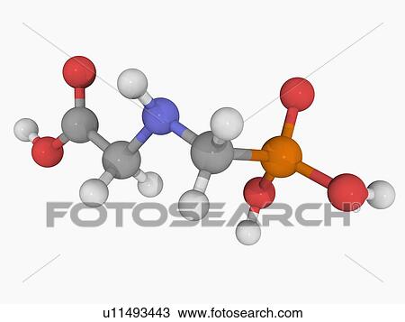 Glyphosate herbicide molecule View Large Illustration Drawing - Glyphosate herbicide molecule. Fotosearch