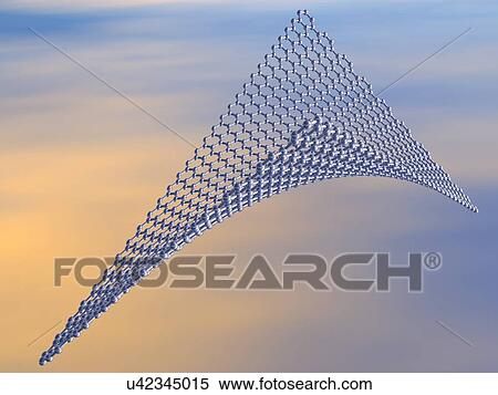Stock Illustration - Graphene sheet, artwork. Fotosearch
