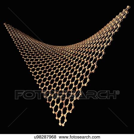 Graphene sheet, artwork View Large Illustration Stock Illustration - Graphene sheet, artwork. Fotosearch