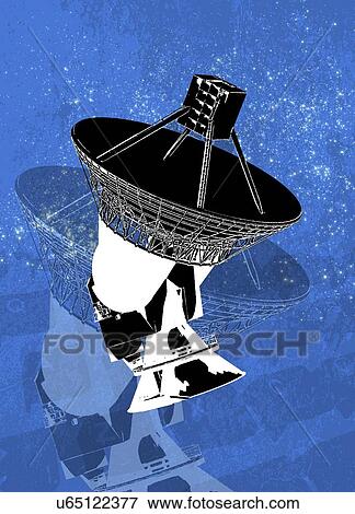 Ground-based satellite, artwork View Large Illustration Stock Illustration - Ground-based satellite, artwork. Fotosearch