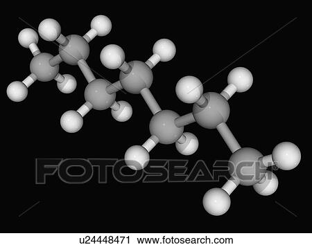 Heptane molecule View Large Illustration Clip Art - Heptane molecule. Fotosearch