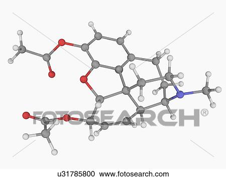 Heroin drug molecule View Large Illustration Clipart - Heroin drug molecule. Fotosearch