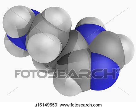 Clipart - Histamine molecule. Fotosearch