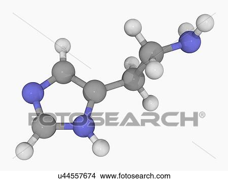 Stock Illustration - Histamine molecule. Fotosearch