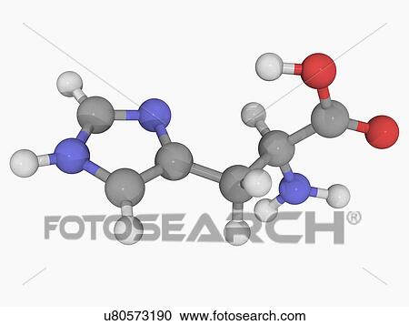 Clipart - Histidine molecule. Fotosearch
