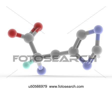 Histidine molecule View Large Illustration Stock Illustration - Histidine molecule. Fotosearch