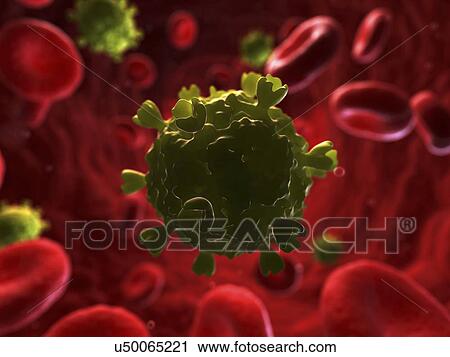HIV infection, artwork View Large Illustration Clip Art - HIV infection, artwork. Fotosearch
