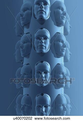 Human cloning, conceptual artwork View Large Illustration Drawing - Human cloning, conceptual artwork. Fotosearch