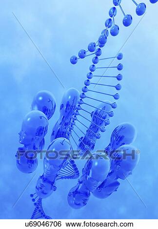 Stock Illustration - Human cloning, conceptual artwork. Fotosearch