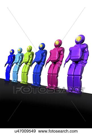 Humanoid robots, artwork View Large Illustration Stock Illustration - Humanoid robots, artwork. Fotosearch
