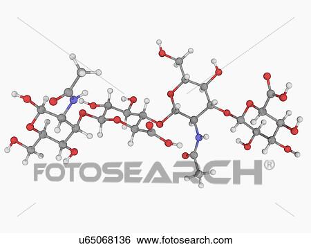 Stock Illustration - Hyaluronic acid molecule. Fotosearch