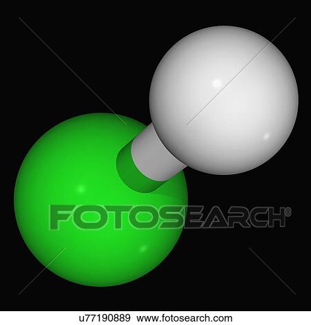 Hydrochloric acid molecule View Large Illustration Stock Illustration - Hydrochloric acid molecule. Fotosearch