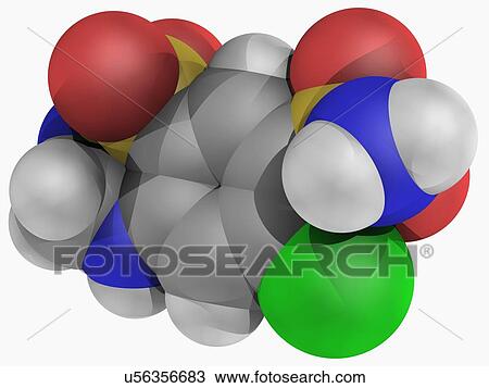 Hydrochlorothiazide drug molecule View Large Illustration Drawing - Hydrochlorothiazide drug molecule. Fotosearch