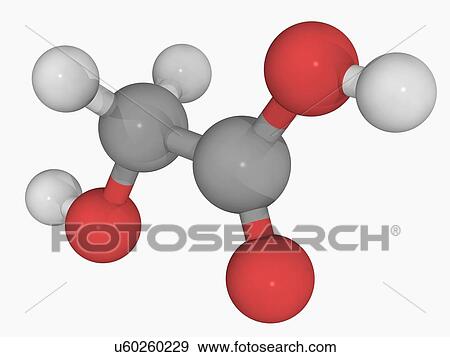 Hydroxyacetic acid molecule View Large Illustration Stock Illustration - Hydroxyacetic acid molecule. Fotosearch