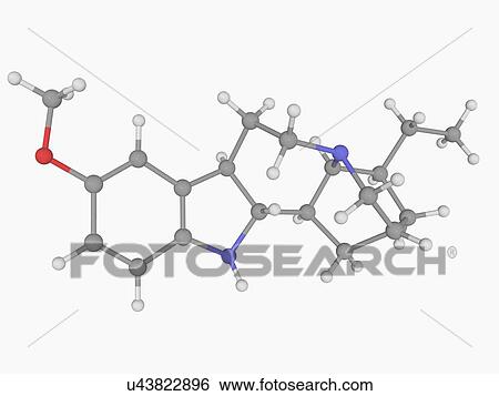 Stock Illustration - Ibogaine drug molecule. Fotosearch