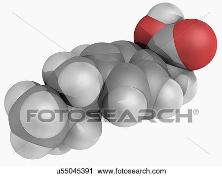 Clip Art - Ibuprofen drug molecule. Fotosearch