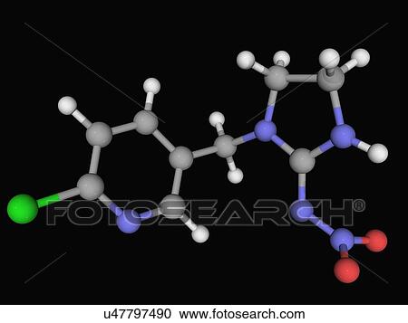 Clipart - Imidacloprid insecticide molecule. Fotosearch