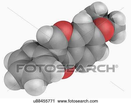 Clip Art - Ipriflavone drug molecule. Fotosearch