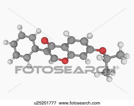 Ipriflavone drug molecule View Large Illustration Stock Illustration - Ipriflavone drug molecule. Fotosearch
