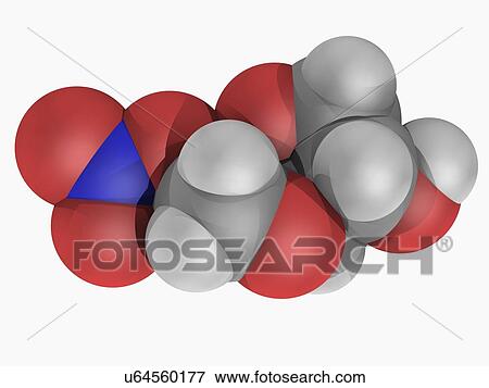 Stock Illustration - Isosorbide mononitrate drug molecule. Fotosearch