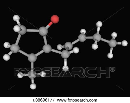 Stock Illustration - Jasmone molecule. Fotosearch