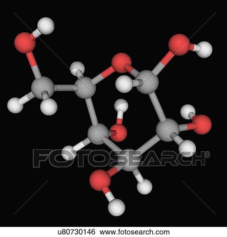 Stock Illustration - L-glucose molecule. Fotosearch