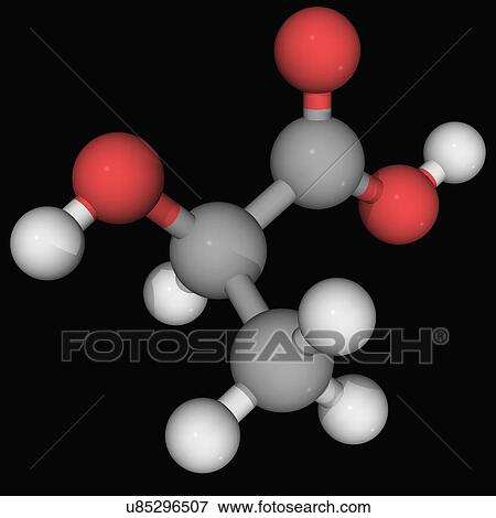 Lactic acid molecule View Large Illustration Stock Illustration - Lactic acid molecule. Fotosearch