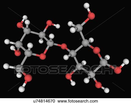 Clipart - Lactose molecule. Fotosearch