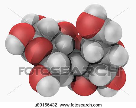 Lactose molecule View Large Illustration Drawing - Lactose molecule. Fotosearch