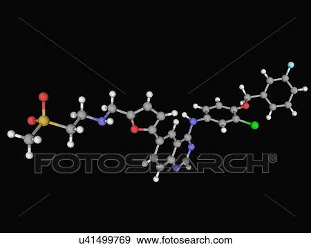 Lapatinib drug molecule View Large Illustration Stock Illustration - Lapatinib drug molecule. Fotosearch