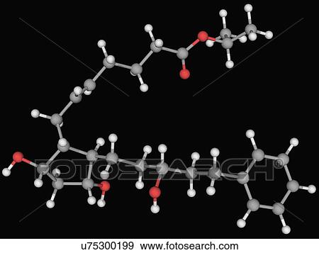 Latanoprost drug molecule View Large Illustration Stock Illustration - Latanoprost drug molecule. Fotosearch
