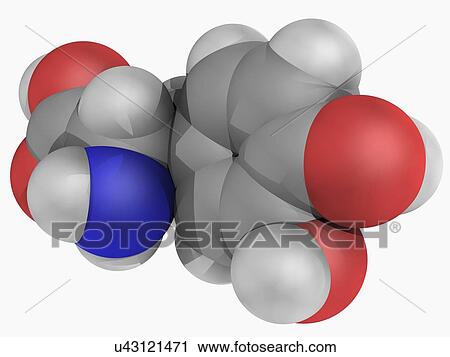 Levodopa L-DOPA drug molecule View Large Illustration Clip Art - Levodopa L-DOPA drug molecule. Fotosearch