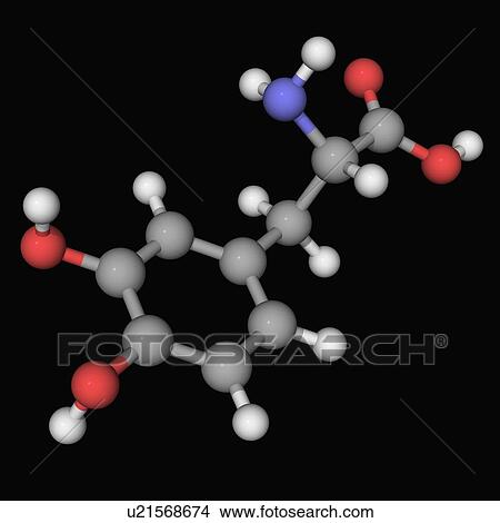 Levodopa L-DOPA drug molecule View Large Illustration Stock Illustration - Levodopa L-DOPA drug molecule. Fotosearch