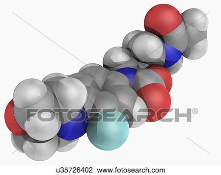 Linezolid drug molecule View Large Illustration Drawing - Linezolid drug molecule. Fotosearch