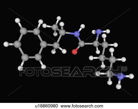 Clipart - Lisdexamfetamine drug molecule. Fotosearch