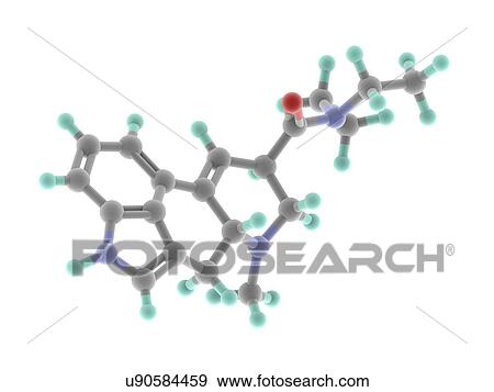 Stock Illustration - LSD drug molecule. Fotosearch