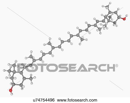 Stock Illustration - Lutein molecule. Fotosearch