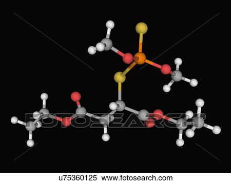 Stock Illustration - Malathion insecticide molecule. Fotosearch