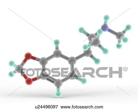 Stock Illustration - MDMA drug molecule. Fotosearch